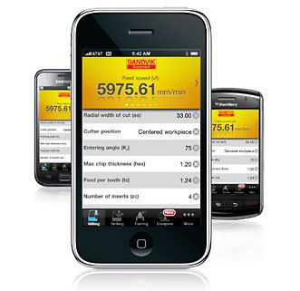 phones machining calculator Sandvik Coromant